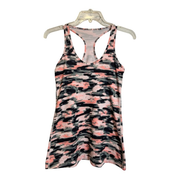 Lululemon Cool Racerback Wamo Camo Barely Pink Size 0 - Picture 1 of 5